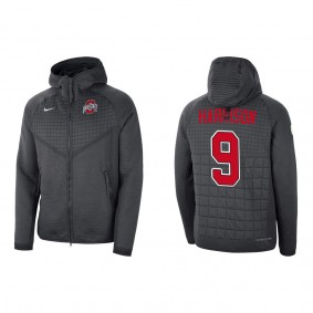 Zach Harrison Ohio State Buckeyes Nike 2022 College Football Playoff Media Night Tech Fleece Full-Zip Hoodie Anthracite