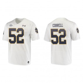 Zeke Correll Notre Dame Fighting Irish Replica College Football Jersey White