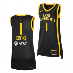 Zia Cooke #1 Los Angeles Sparks Black 2023 WNBA Draft Jersey Unisex