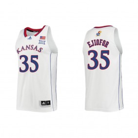 Zuby Ejiofor Kansas Jayhawks adidas Swingman College Basketball Jersey White