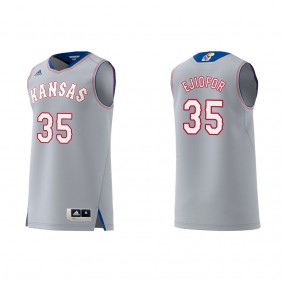 Zuby Ejiofor Kansas Jayhawks adidas Swingman Replica College Basketball Jersey Gray