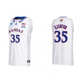 Zuby Ejiofor Kansas Jayhawks adidas Team College Basketball Jersey White